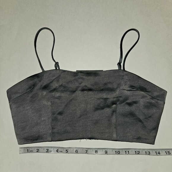 NEW Forever 21 F21 Bustier Crop Top Mini Skirt 2pc Set Gunmetal Gray Size Medium - Picture 10 of 16